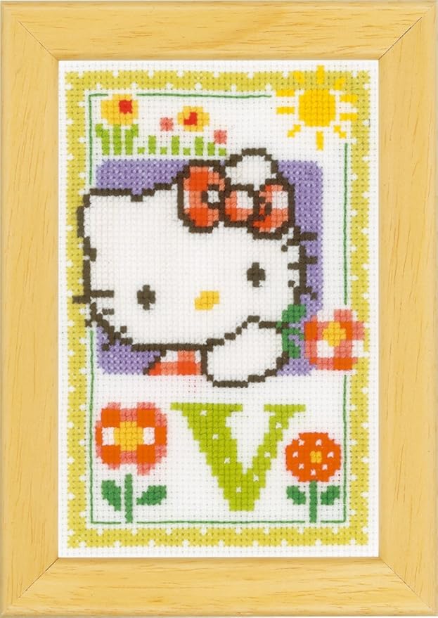 vervaco hello kitty v 形十字绣,多色